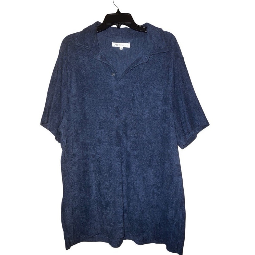 AR Golf Men's Short Sleeve Polo Shirt‎ Relaxed Fit Casual Blue